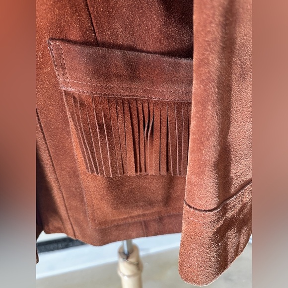Vintage 70s Hideaway Suede Fringe Jacket – Boho Western Cowgirl Vibes - Picture 5 of 6